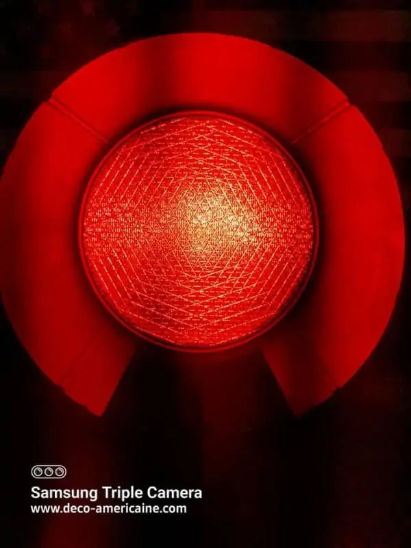lentilles en verre pour feux de circulation americains rouge 31.5cm 2