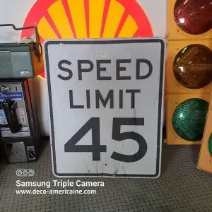 speed limit 45 mph 76x61cm panneau routier américain