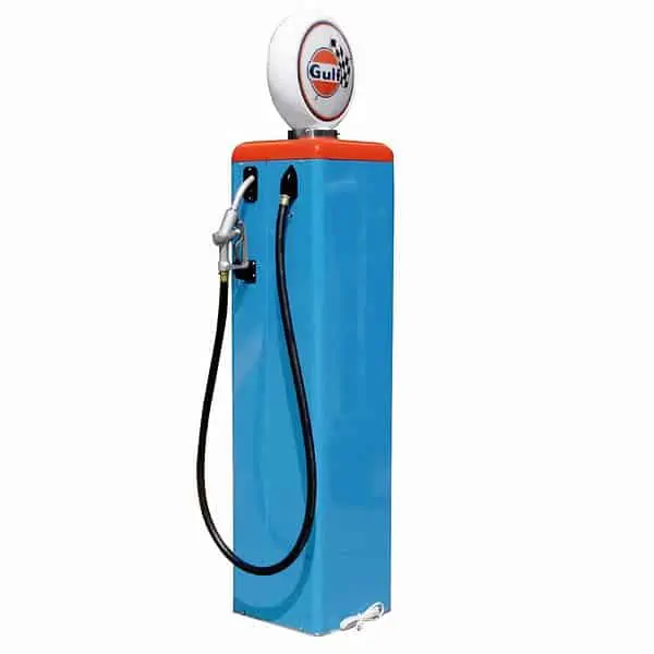 pompe à essence américaine avec opaline éclairée gulf racing