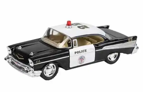 5in die cast 1957 chevrolet bel air police car