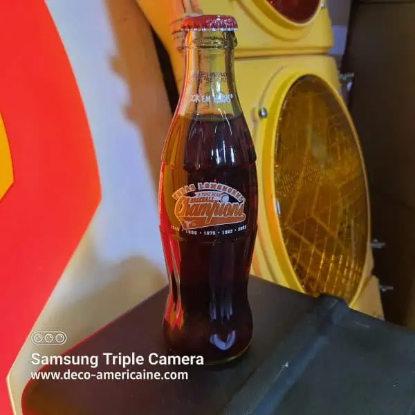 pack 6 bouteilles en verre de coca cola "celebration baseball champions 2002 texas longhorn"