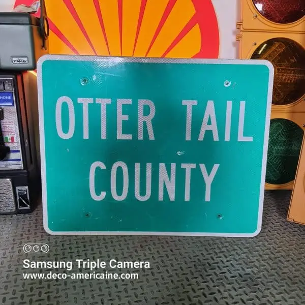 panneau vert américain indicateur de direction 91x76cm otter tail county in minnesota