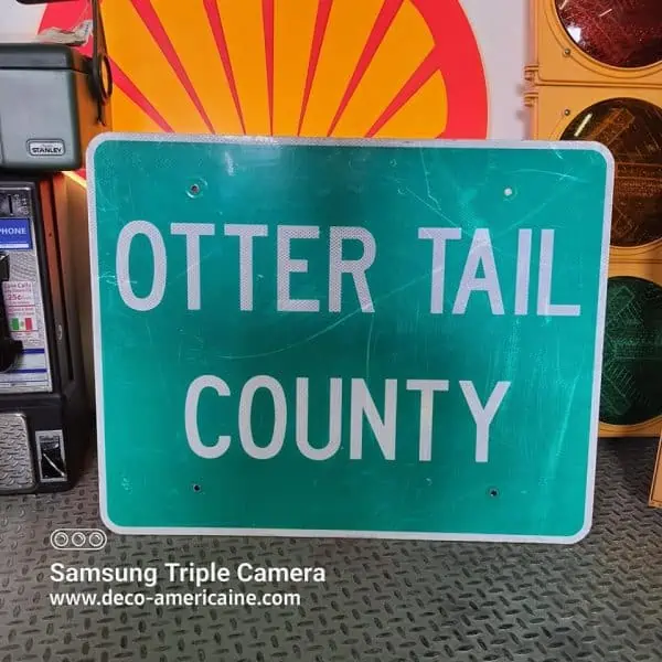 panneau vert américain indicateur de direction 91x76cm otter tail county in minnesota