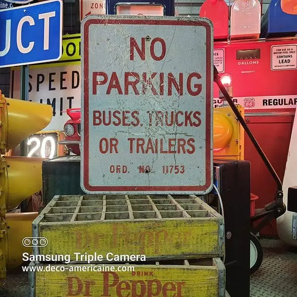 panneau routier américain no stopping parking anytime 46x61cm (copie)