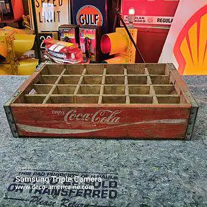 caisse en bois de transport de bouteilles de soda coca cola (copie)