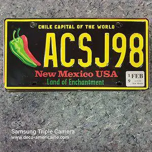 plaque d'immatriculation américaine nouveau mexique chile capital of the world