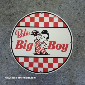 bob's big boy restaurant plaque emaillée 30cm exclusivité