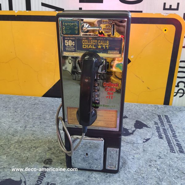 téléphone payphone américain de rue avec monnayeur et stickers originaux b (copie)