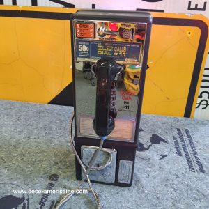 téléphone payphone américain de rue avec monnayeur et stickers originaux c (copie)