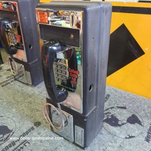 téléphone payphone américain de rue avec monnayeur et stickers originaux d (copie)