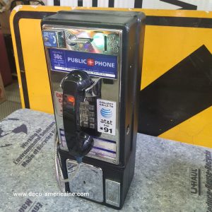 téléphone payphone américain de rue avec monnayeur et stickers originaux g (copie)