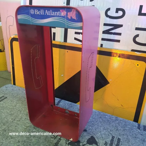 cabine l31 "bell atlantic" pour payphone vintage de rue américain authentique sans payphone