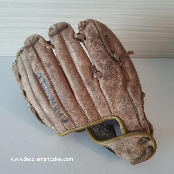 gant de baseball "epenfeld" vintage en cuir avec sa balle "officielle"
