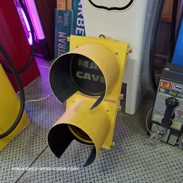 feu tricolore américain à 2 voies câblé 80cm man cave