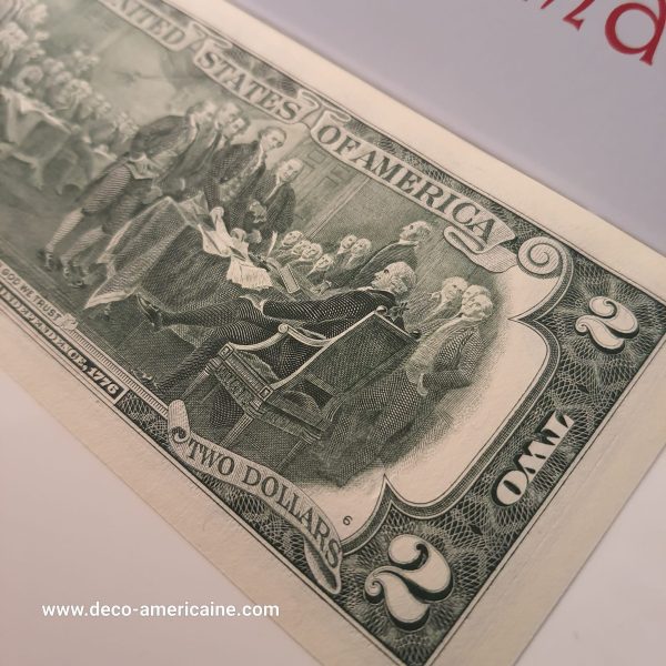 santa dollars billet américain de $2 de collection devise authentique