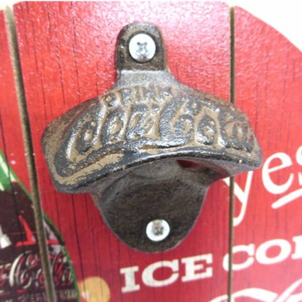 panneau mural décapsuleur coca cola "yes ice cold"