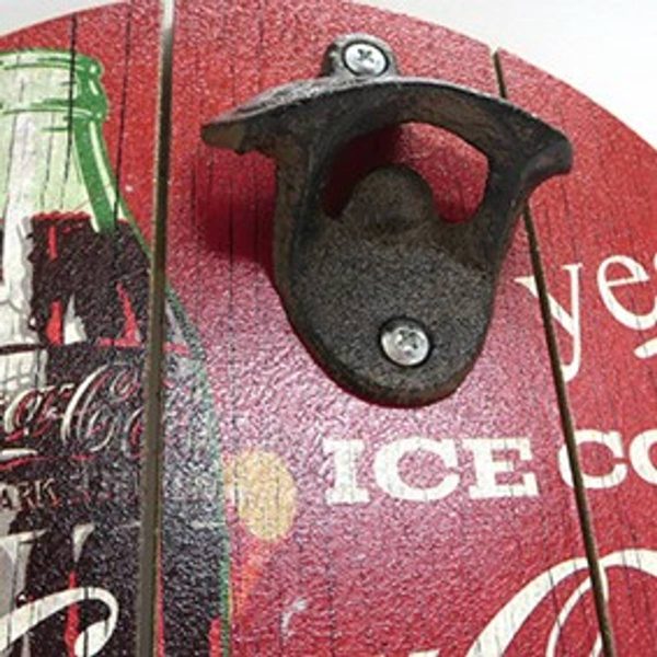 panneau mural décapsuleur coca cola "yes ice cold"