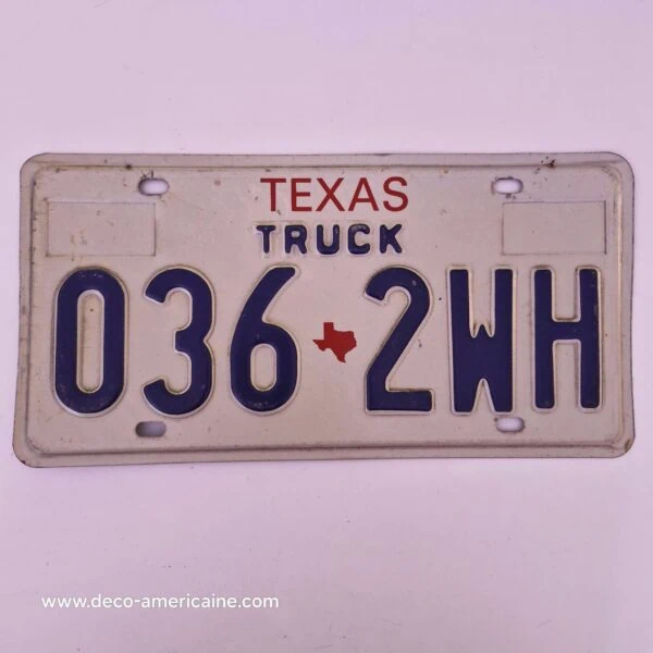plaque d'immatriculation américaine texas "truck" 6584
