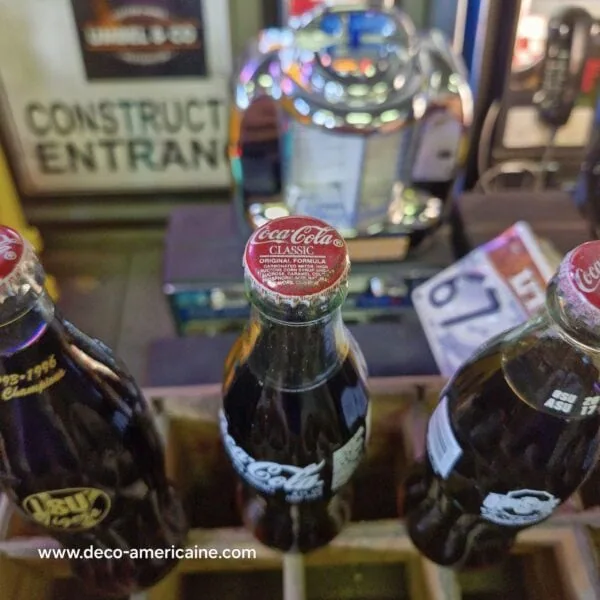 pack 5 bouteilles en verre de coca cola de collection vintage