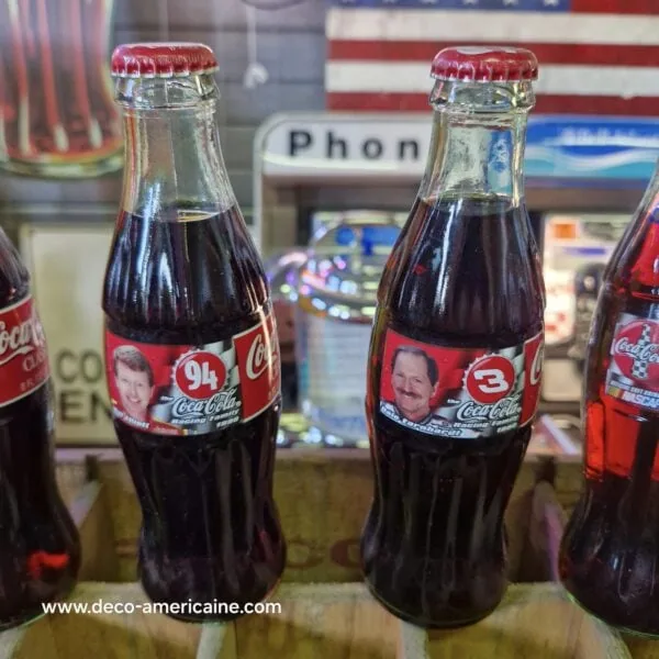 pack 5 bouteilles en verre de coca cola racing family 1999