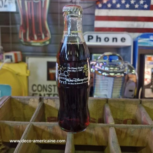 bouteille en verre de coca cola walt disney world 25 years