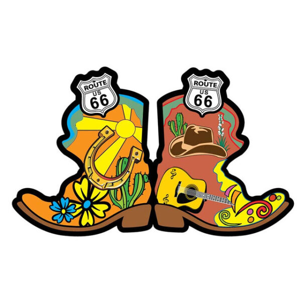 magnet made in usa boots & route 66