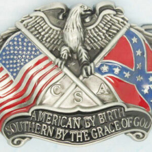 boucle de ceinture américaine confédéré sudiste battle field american by birth southern by the grace of god