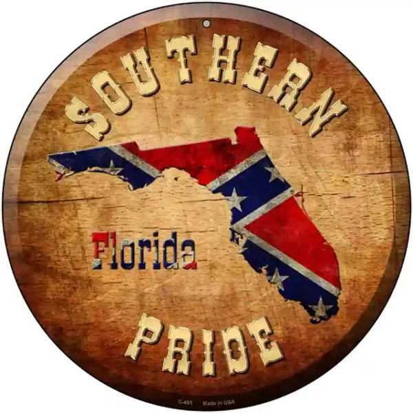 plaque déco américaine murale tole southern pride florida