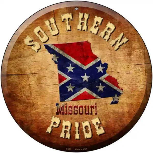 plaque déco américaine murale tole southern pride missouri
