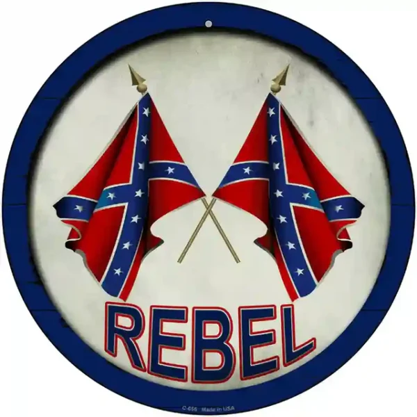 plaque déco américaine murale tole rebel flag