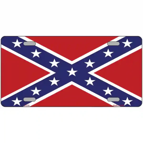 plaque immatriculation américaine drapeau confédéré rebel sudiste