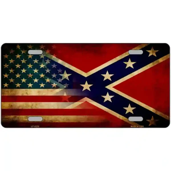 plaque immatriculation américaine drapeau confédéré rebel sudiste