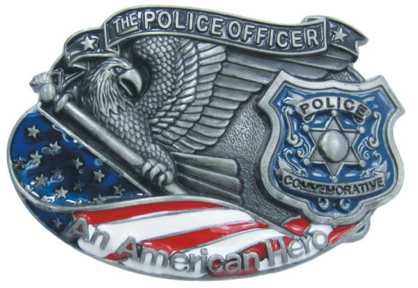 boucle de ceinture américaine police americaine we serve & protect