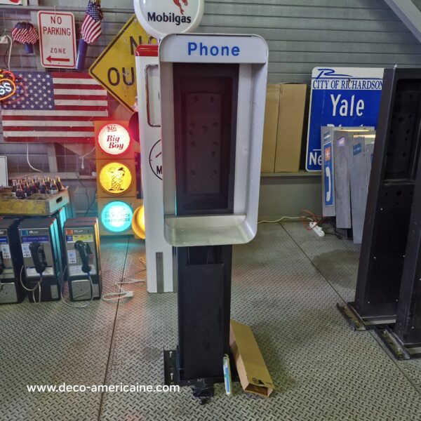 payphone vintage de rue américain authentique avec cabine provenance californie "brand new old stock"